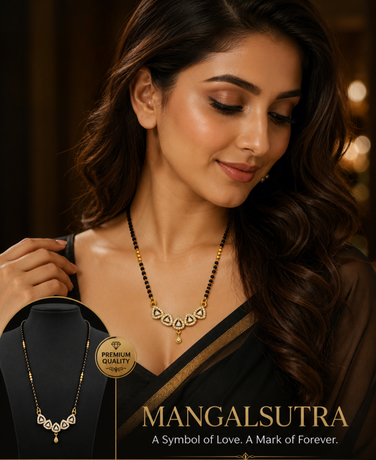 AD with Gold Mangal Sutra