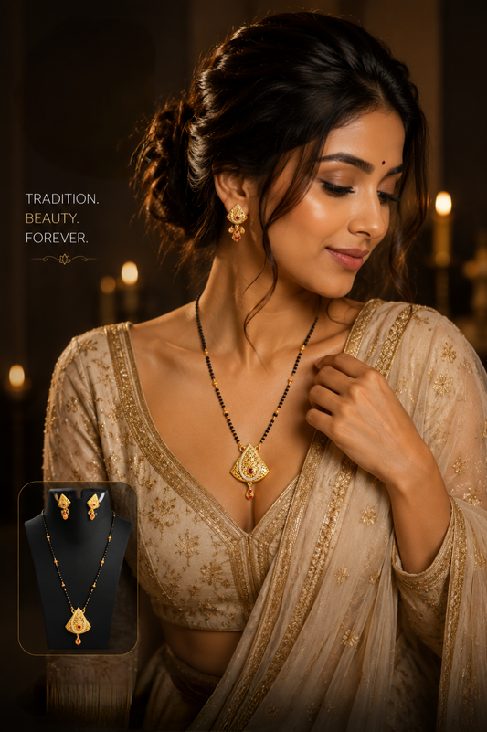 Traditional Mangal Sutra, Earing with Modern Elegance