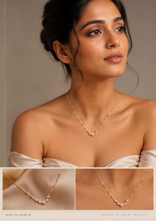 Crystal AD Gold Mangal Sutra