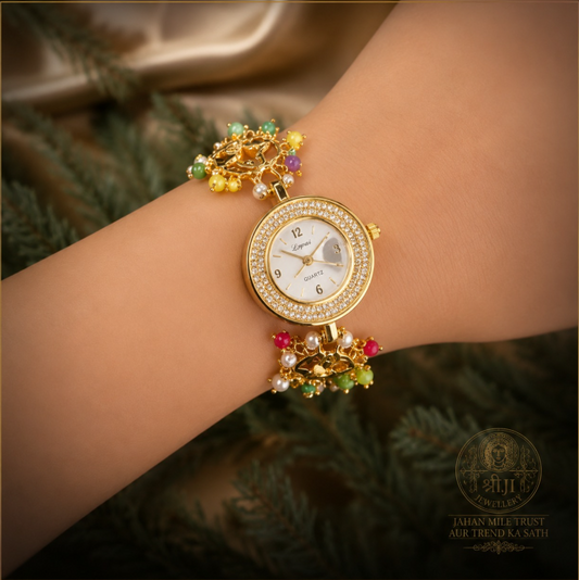 Kashmiri Golden Bracelet Watch